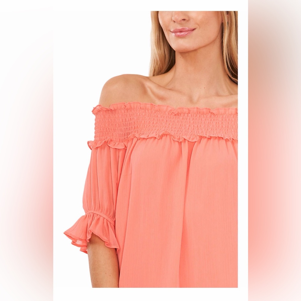 NWT CeCe Off-Shoulder Coral Dress size 0